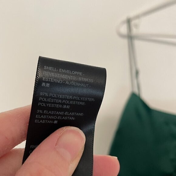 NEW NWT URBAN OUTFITTERS Padova Satin Slip Dress Emerald Green Button Front Mini - Picture 12 of 16